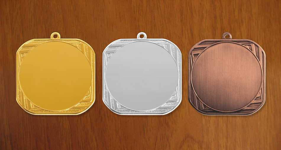 medal 55mm na wklejk� 50mm, br�zowy puchary statuetki medale