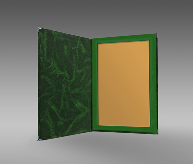 etui na tabliczkę 225x305 zielone puchary statuetki medale